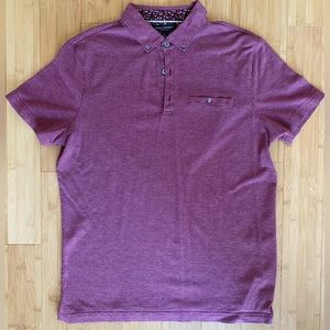 Banana Republic Luxury Touch Men’s Polo Red Sz L - Very Good Condition